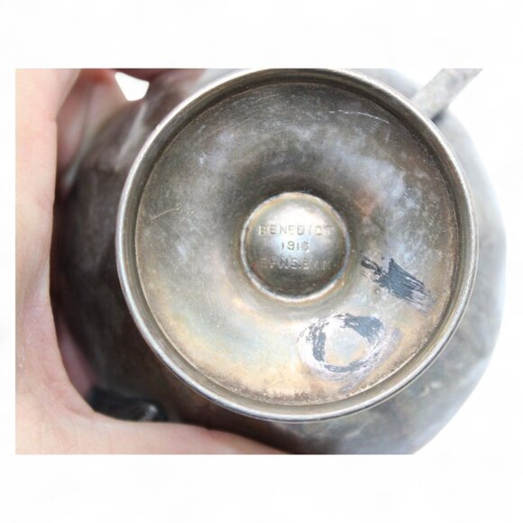 Antique Benedict Silver Plated Creamer Bowl - Picture 3 of 8
